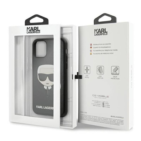 Karl Lagerfeld Silicone Ikonik Karl`s Head - Etui iPhone 11 Pro (czarny)